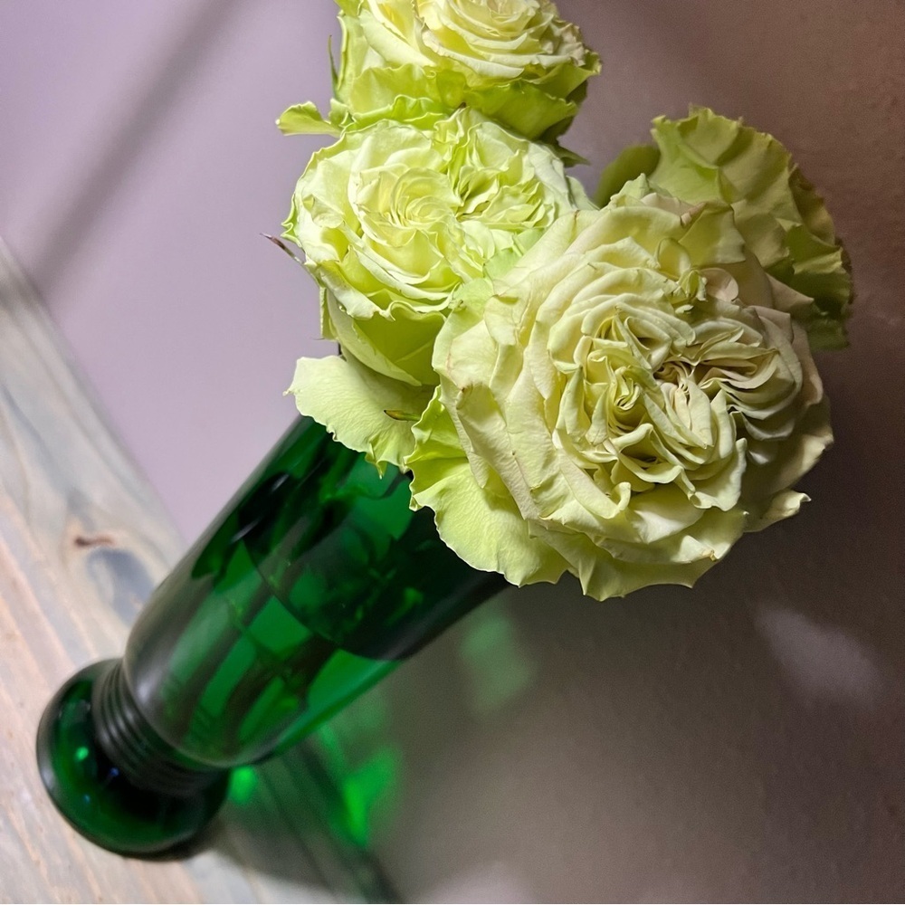 Vintage Napco Footed Green Vase